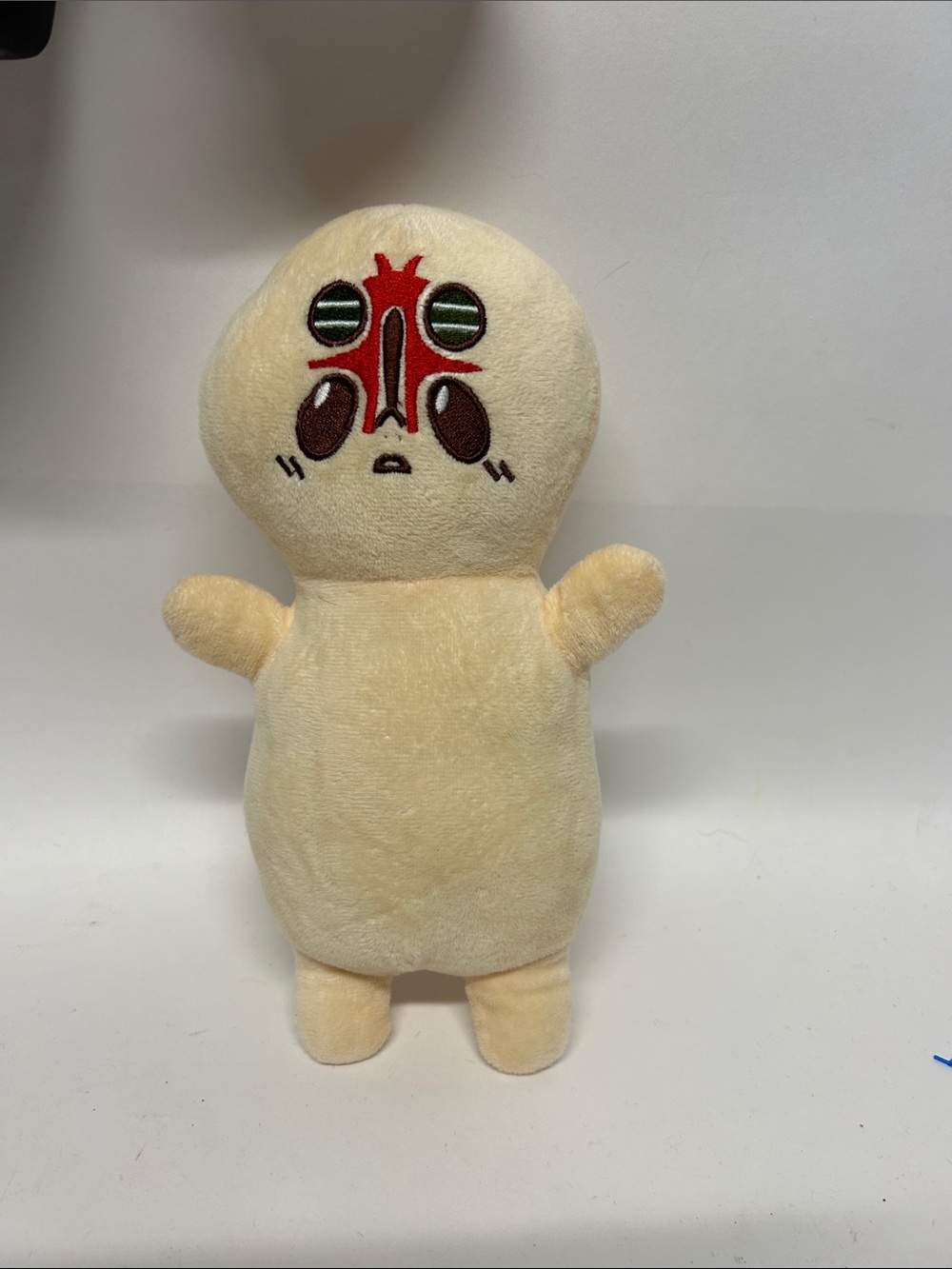 Plush Character Toy in Cream with Embroidered Face peanut SCP-173 the sculpture - Picture 1 of 3